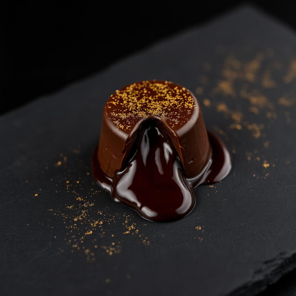 Molten chocolate obsidian
